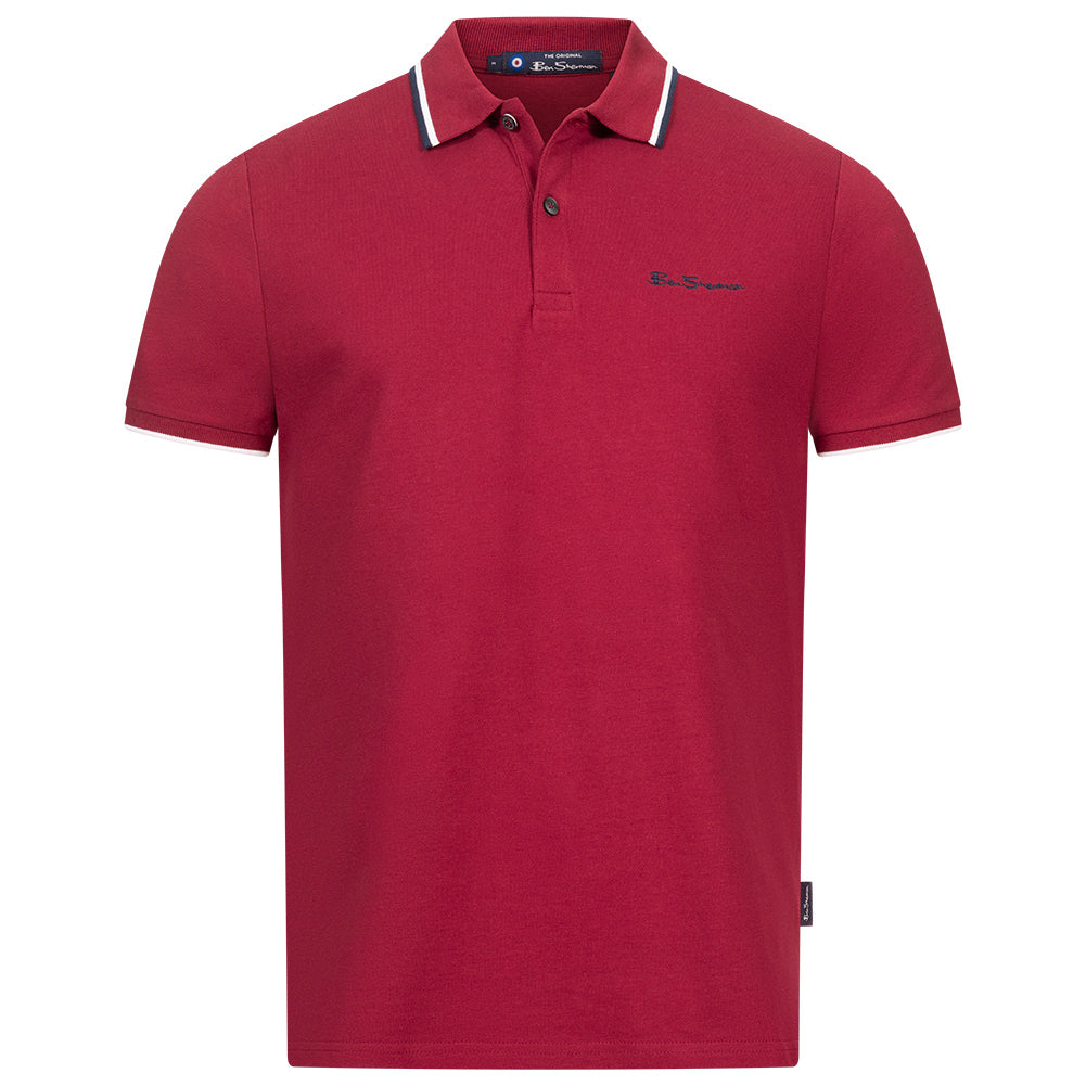 BEN SHERMAN Twin Tipped Herren Polo-Shirt 0076270NR-RED