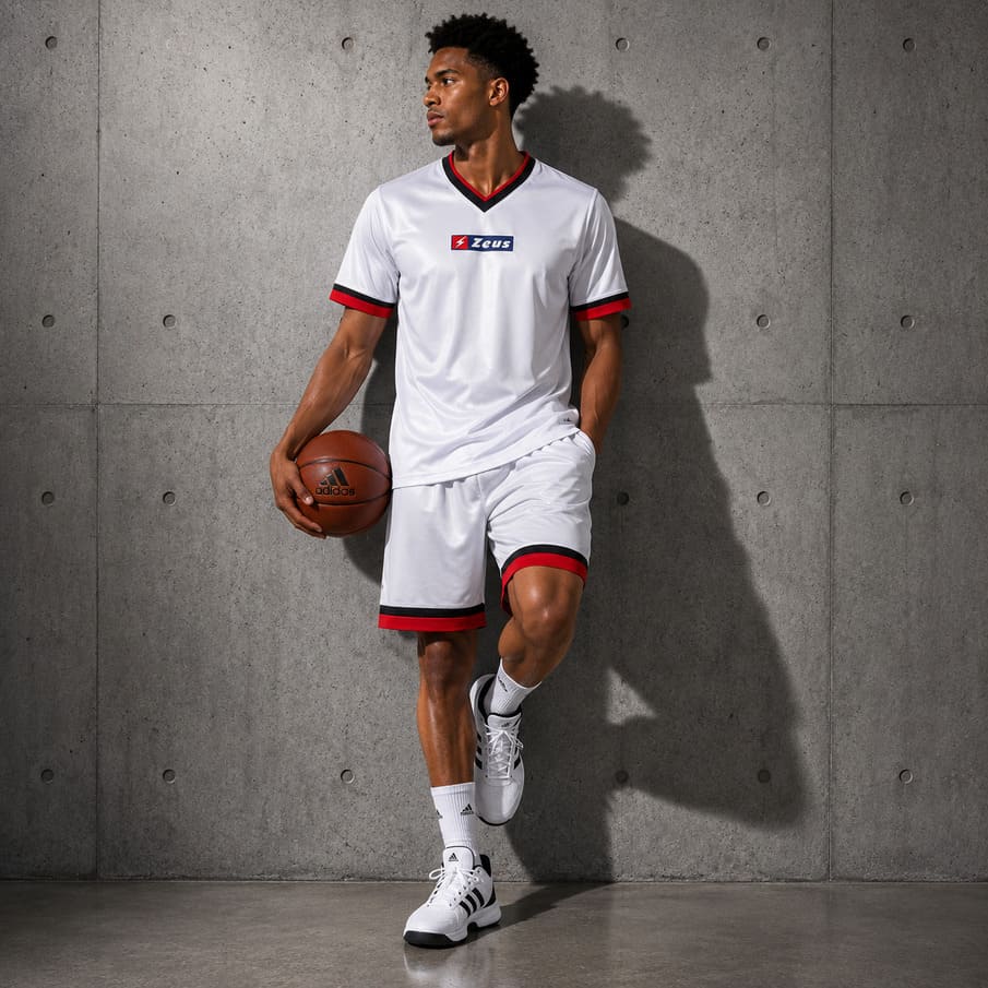 Zeus Sopramaglia Magic Basketball Shooter Trikot bianco/rosso