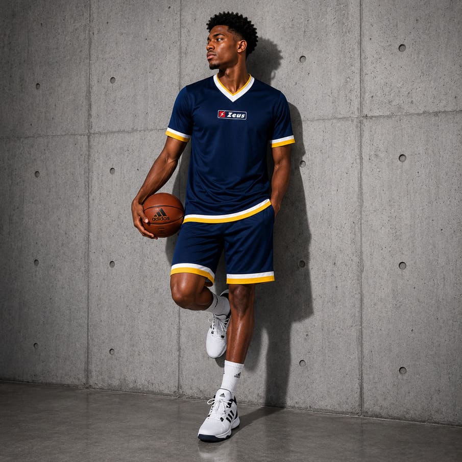 Zeus Sopramaglia Magic Basketball Shooter Trikot blu/giallo