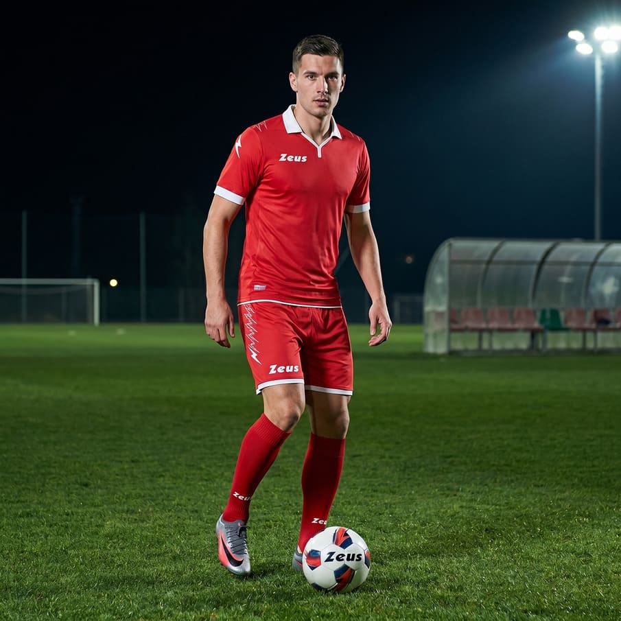 Zeus Kit Scorpion Trikot + Shorts Set rosso/bianco
