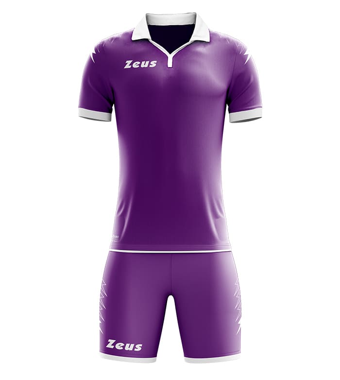 Zeus Kit Scorpion Trikot + Shorts Set viola/bianco