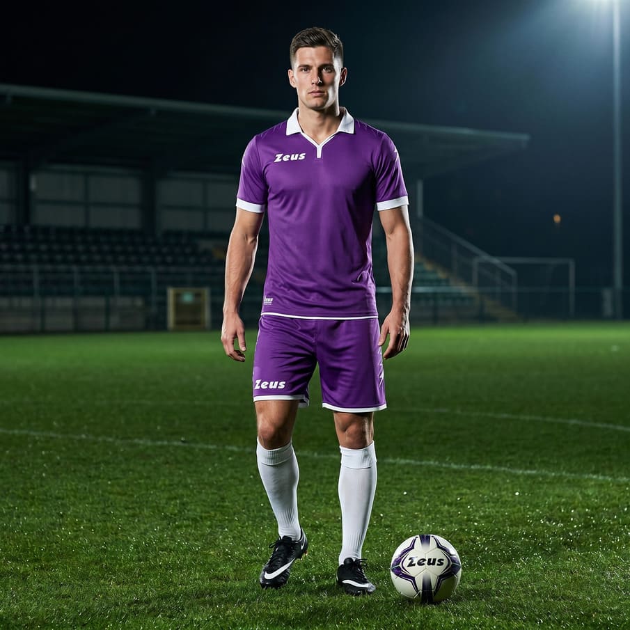 Zeus Kit Scorpion Trikot + Shorts Set viola/bianco