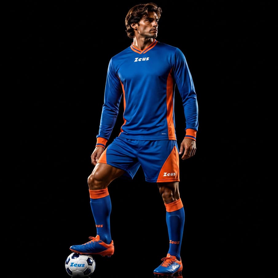 Zeus Kit Dedalo Trikot-Set 2-teilig blu/rosso