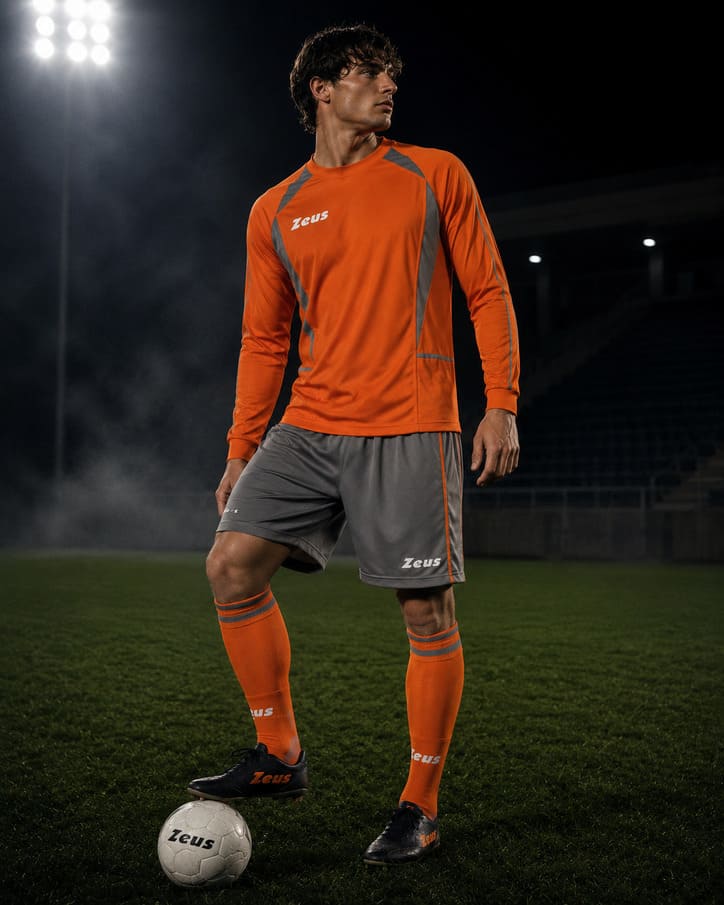 Zeus Kit Brazil Herren Trikot-Set 2-teilig arancio/grigio