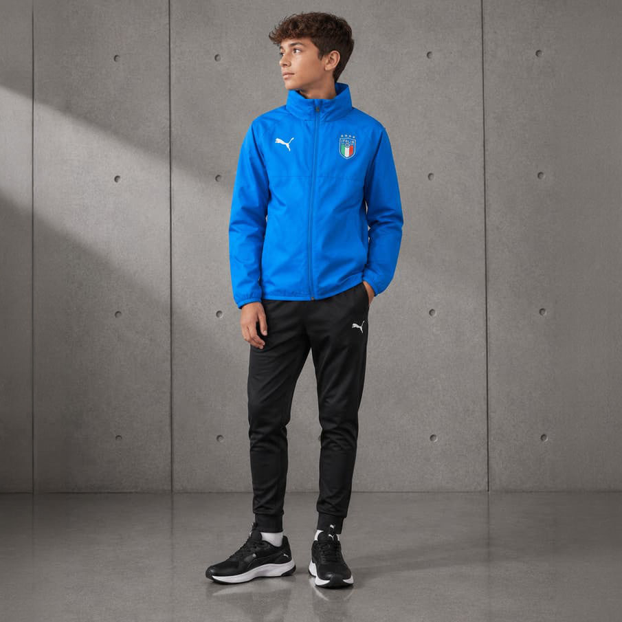 Italien FIGC PUMA Kinder Regenjacke 753673-02