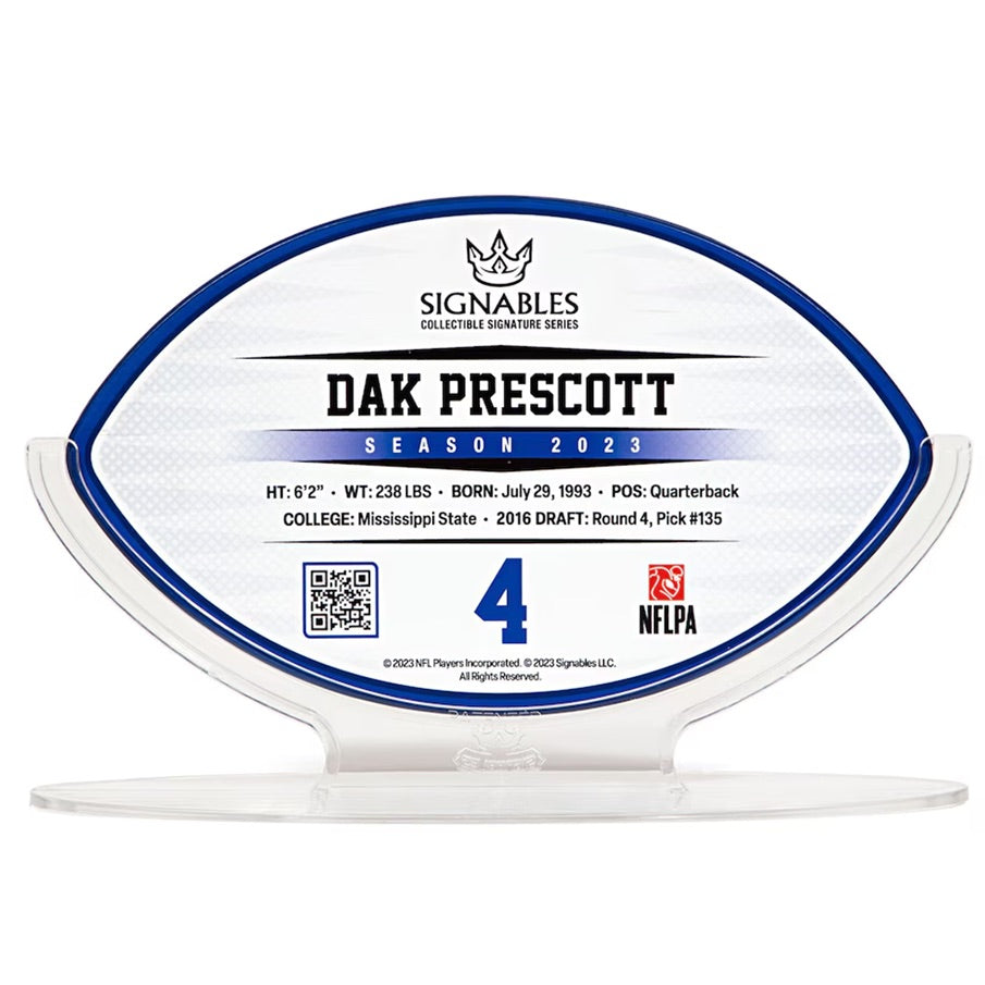 Dallas Cowboys Dak Prescott #4 NFL Sammlerstück 17,8 cm 850032256988