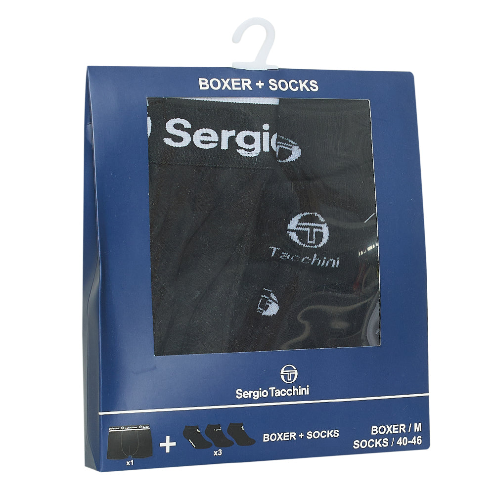 Sergio Tacchini Herren Set: Boxershorts + 3 Paar Sneakersocken AA50049904
