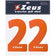 Zeus Zestaw numerów 1-22 do naprasowania 23 cm pomarańcza senior – Einheitsgröße