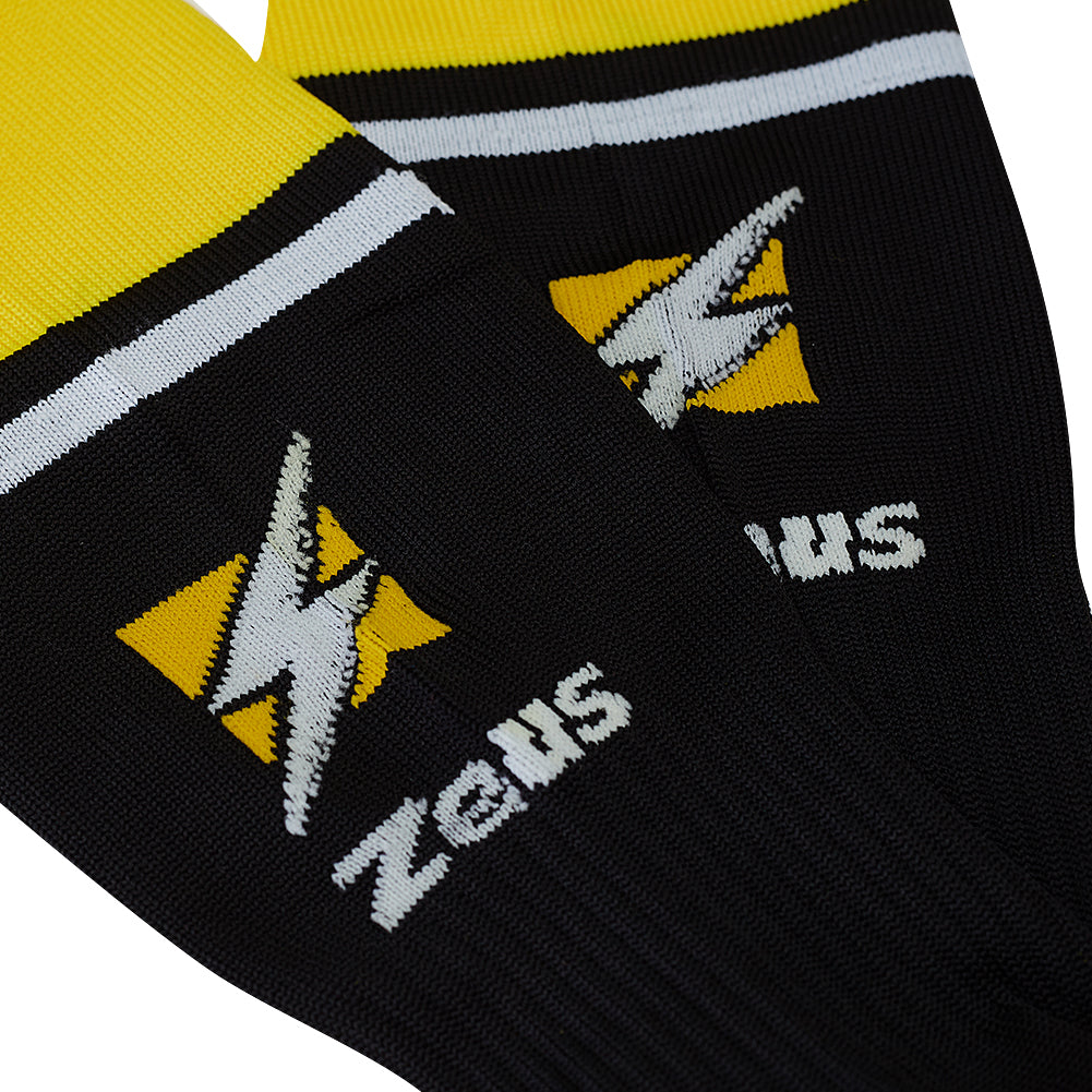 Zeus Calza United Getry piłkarskie czarny żółty