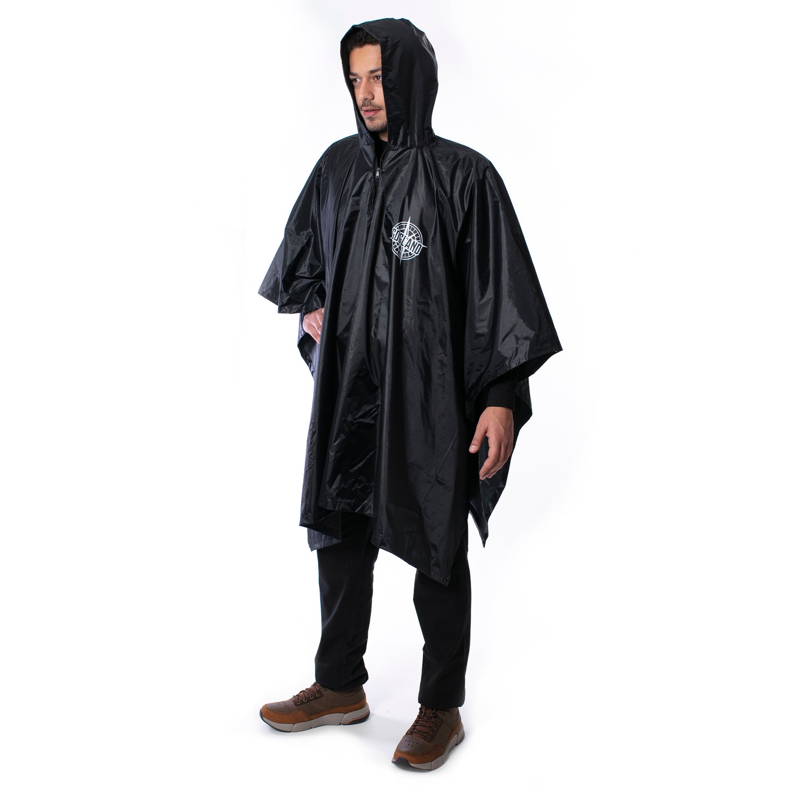 GOGLAND ® Monsun Ponczo przeciwdeszczowe czarny