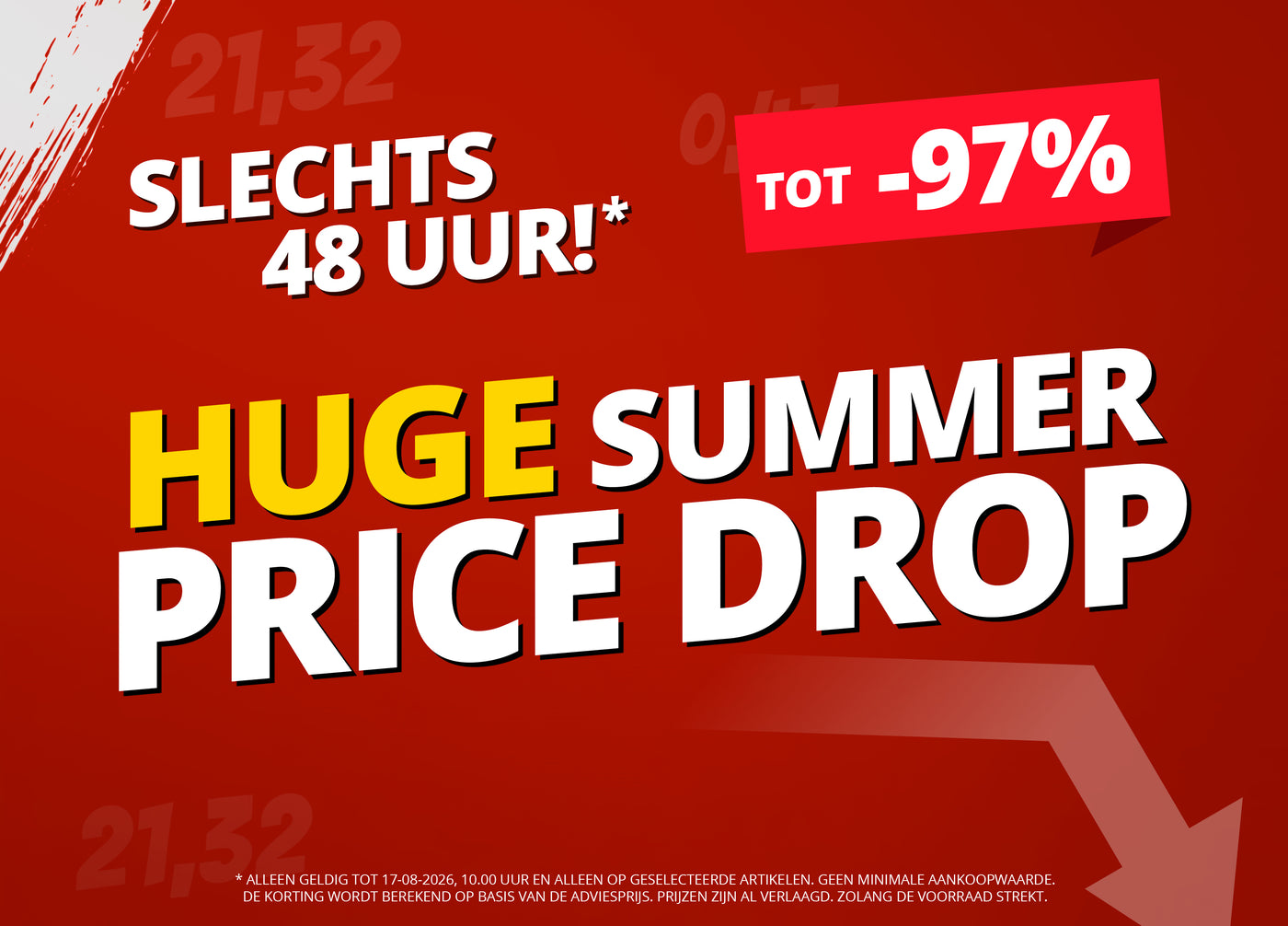 Großer Sommer Preissturz