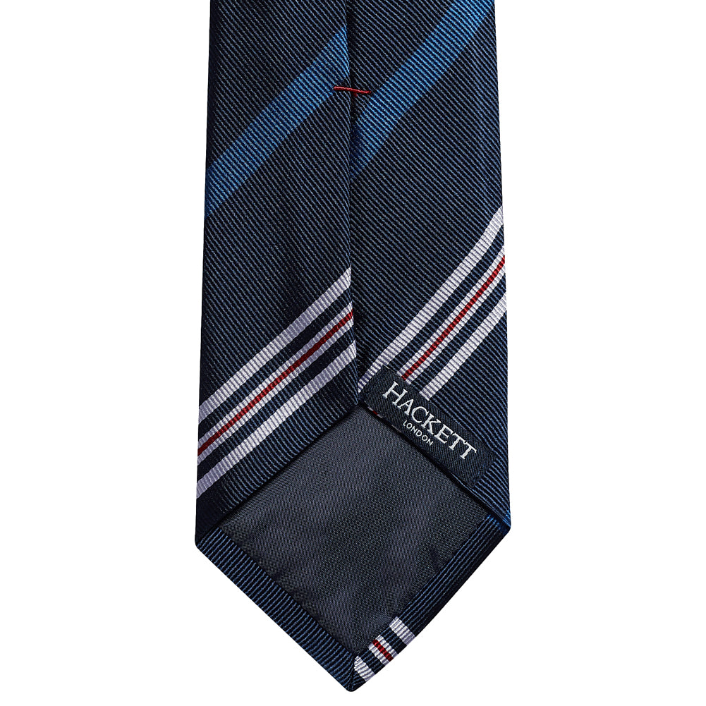 Hackett London Elegant Regatta Stripe Seide Krawatte HM053206-595