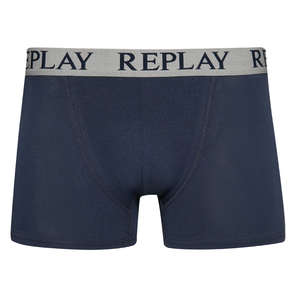 REPLAY Boxer Style Cuff Logo Herren Boxershorts 2er-Pack I101143-N145