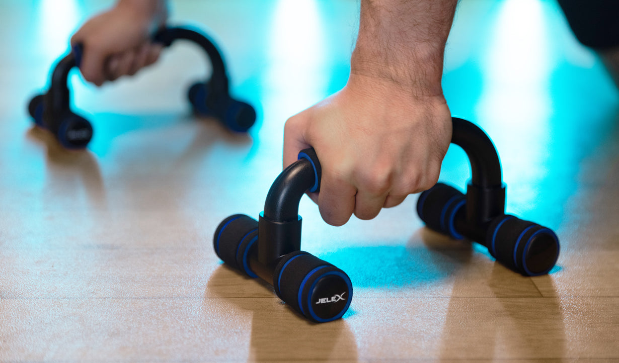 JELEX Gain Hard Push Up Bar Uchwyty do pompek czarny niebieski