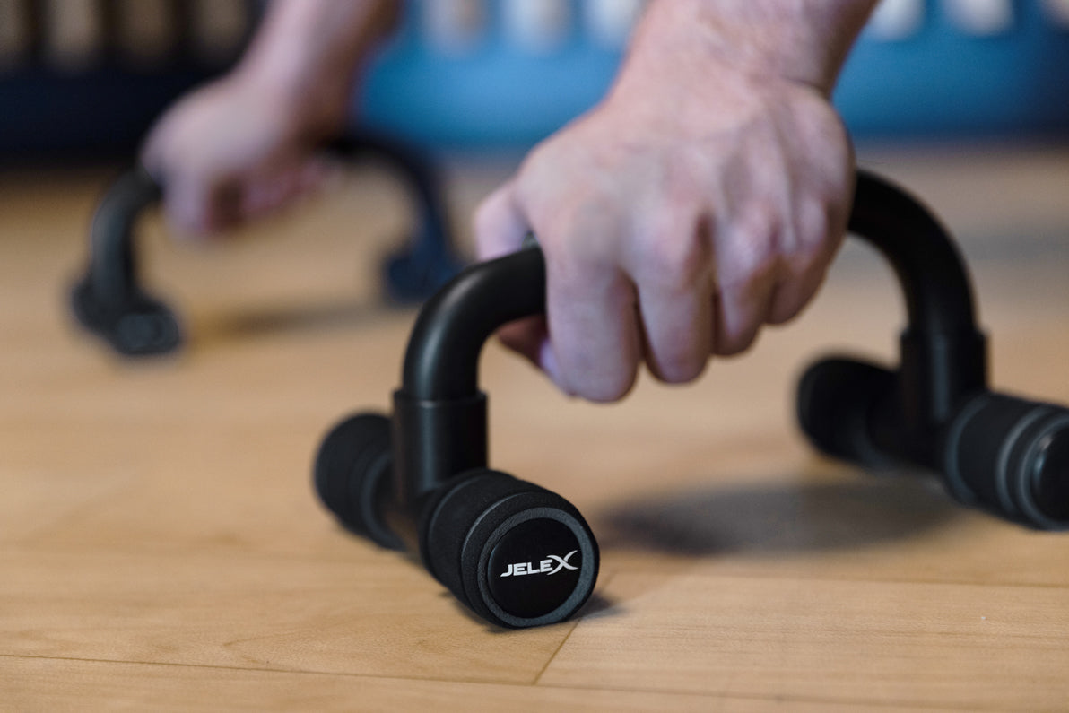 JELEX Gain Hard Push Up Bar Uchwyty do pompek czarny szary