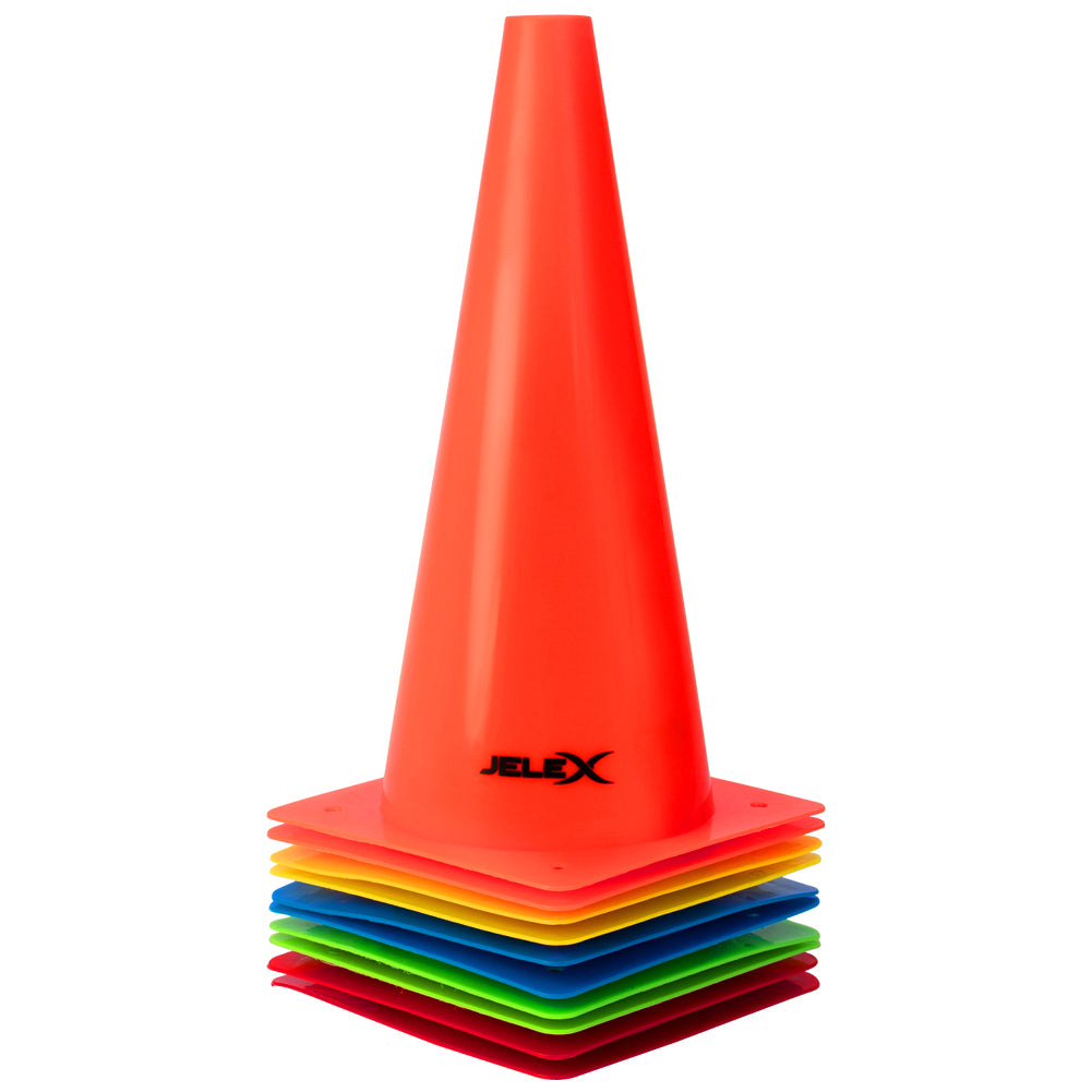 JELEX Dribbler Pachołki treningowe 10 sztuk o wysokości 31 cm