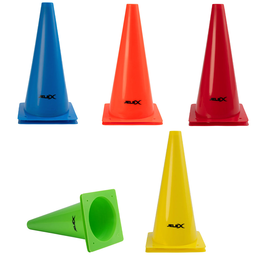 JELEX Dribbler Pachołki treningowe 10 sztuk o wysokości 31 cm