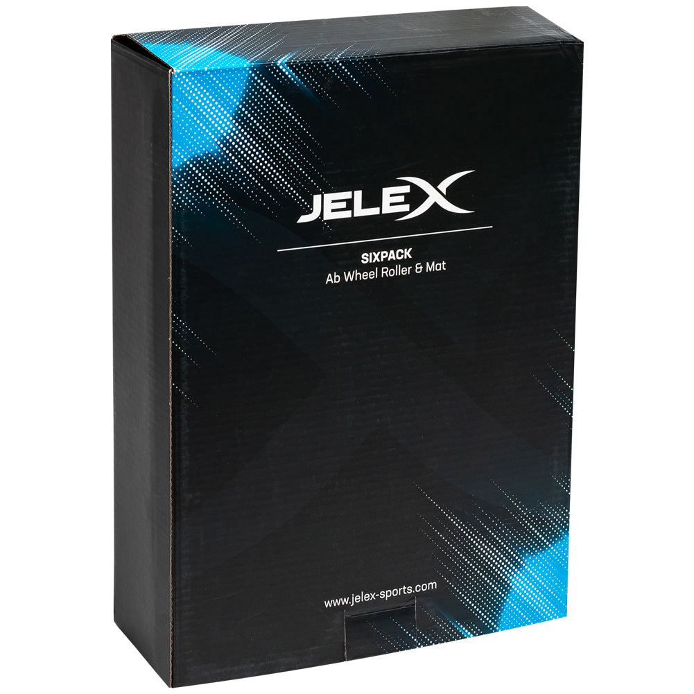 JELEX Sixpack Kółko do ćwiczeń mięśni brzucha Ab Wheel czarno-niebieski