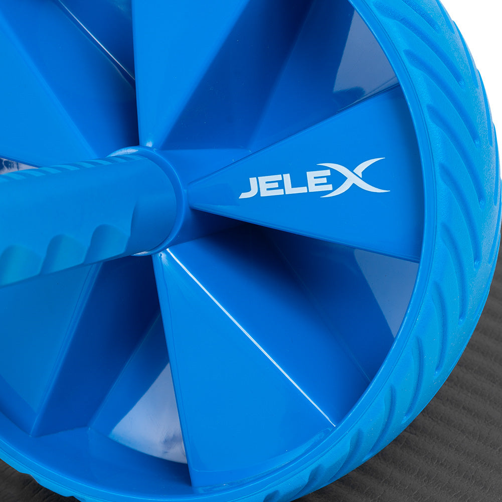 JELEX Sixpack Kółko do ćwiczeń mięśni brzucha Ab Wheel czarno-niebieski
