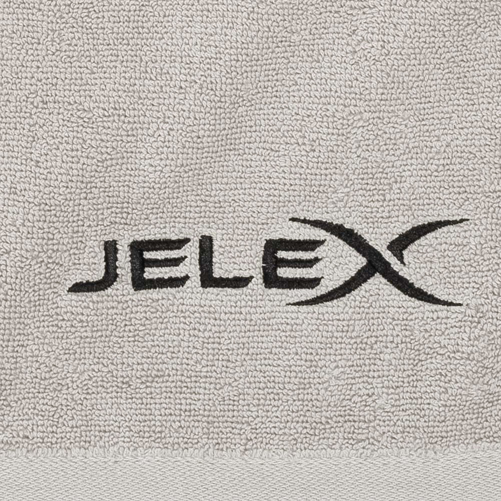JELEX "100FIT" Sportowy ręcznik z kieszonką na zamek szary