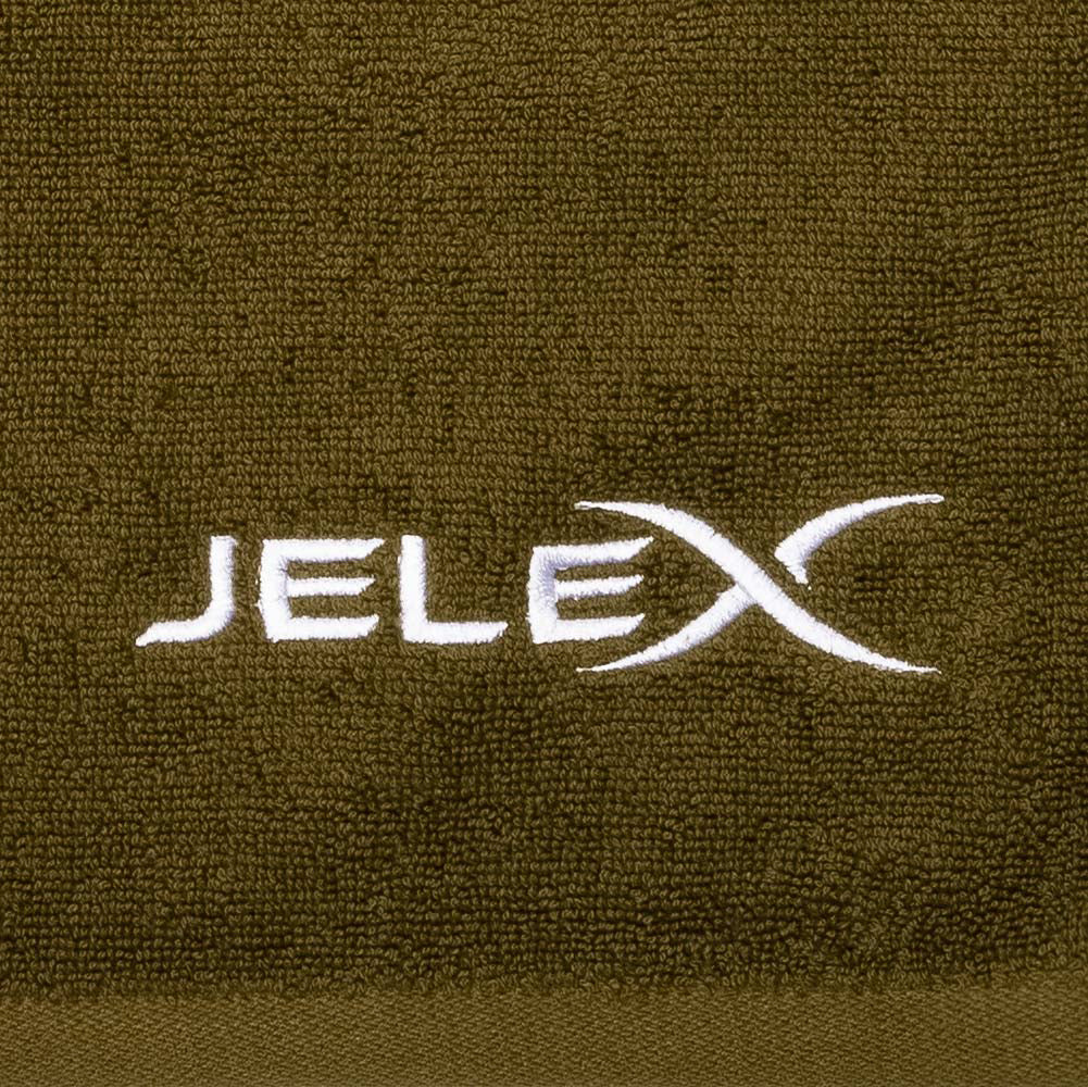 JELEX "100FIT" Sportowy ręcznik z kieszonką na zamek wojskowa zieleń