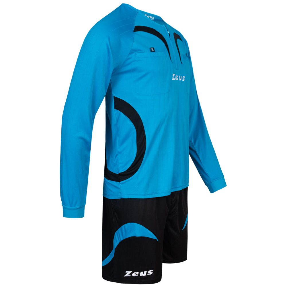 Zeus Herren Schiedsrichter Set Trikot mit Shorts Blau