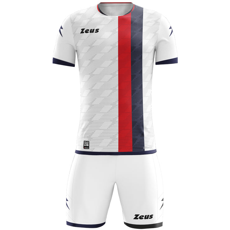 Zeus Icon Teamwear Set Koszulka ze spodenkami biały granatowy