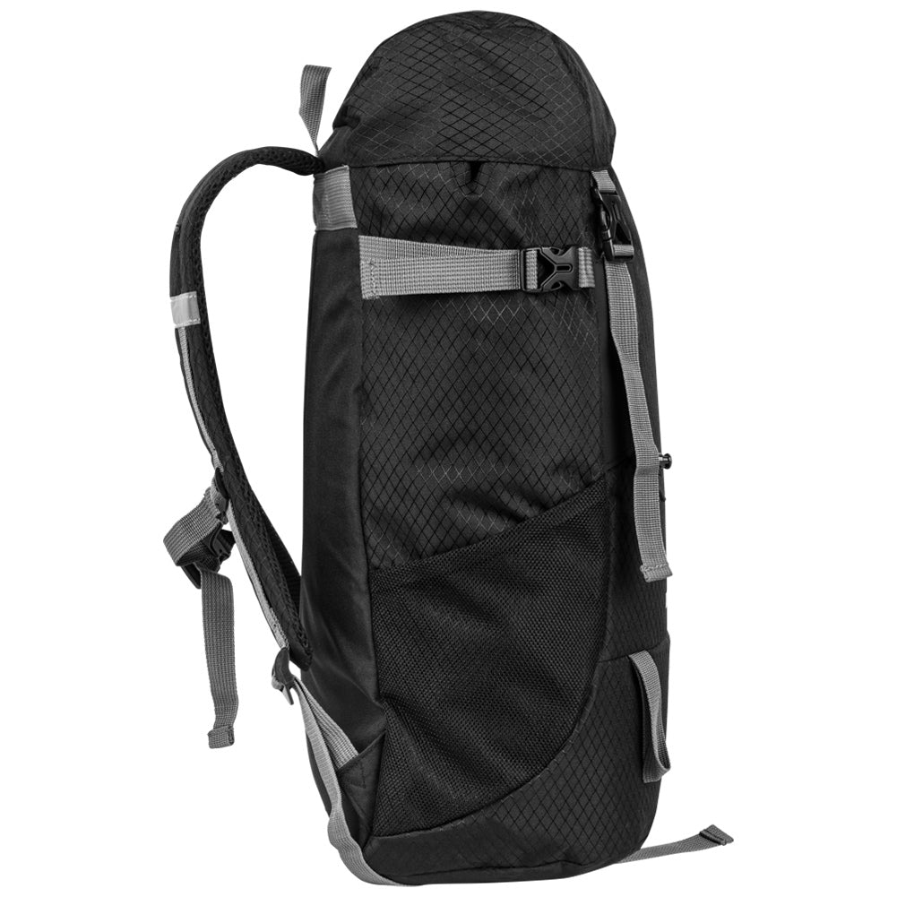 KIRKJUBØUR® "Abisko" Premium Outdoor Trekking Rucksack 30 L schwarz