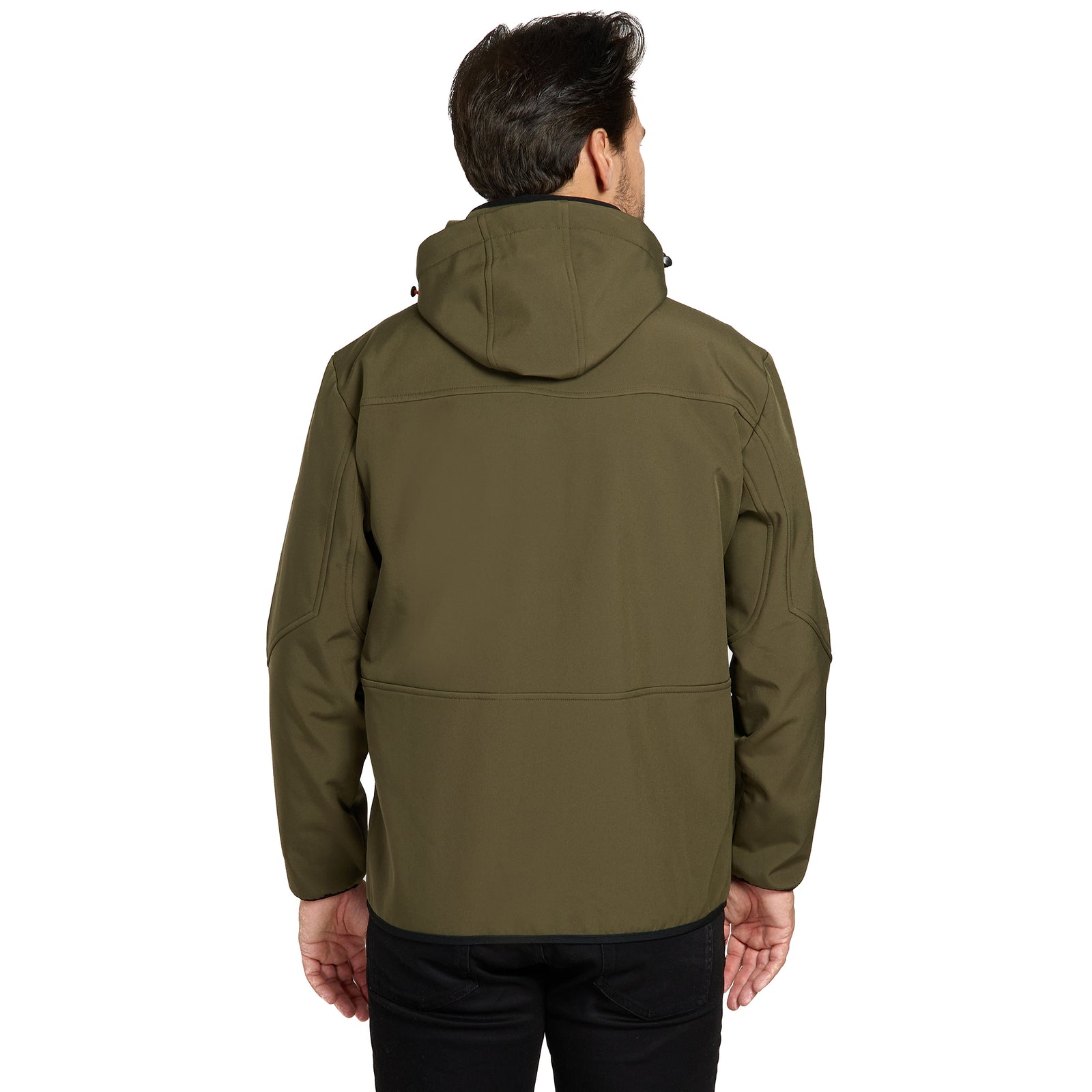 KIRKJUBØUR® "Alvik" Herren SOFTSHELLjacke 10.000 mm Wassersäule khaki/orange