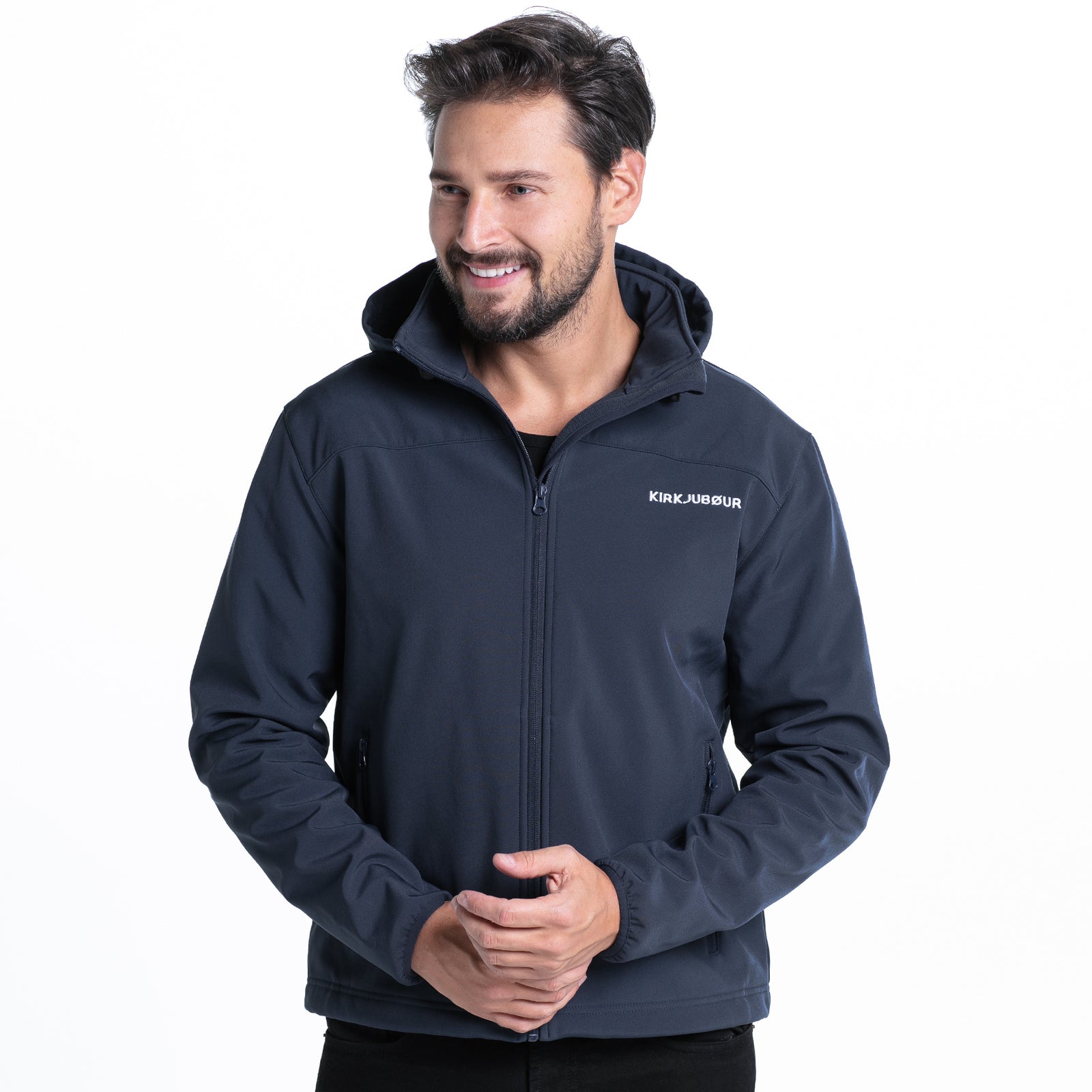 KIRKJUBØUR® "Hestur" Herren SOFTSHELLjacke 10.000 mm Wassersäule blau