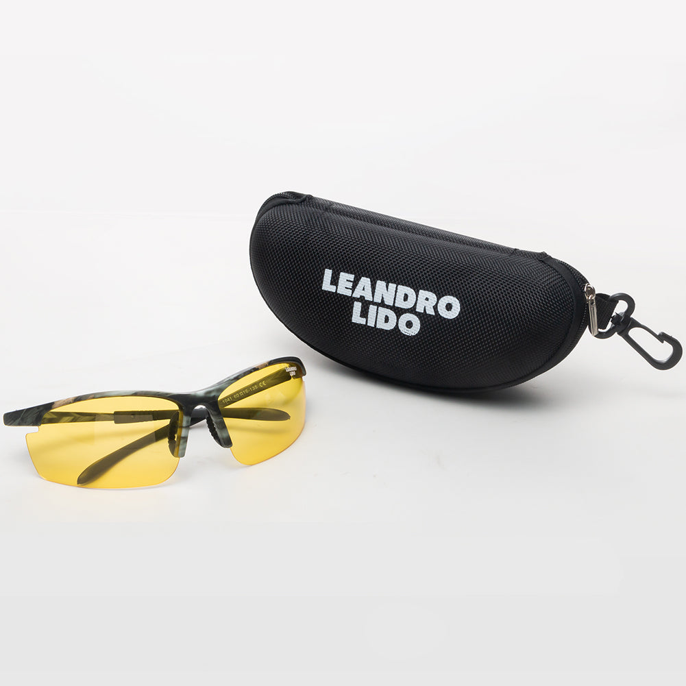 LEANDRO LIDO Power Sportowe okulary przeciwsłoneczne moro/żółty