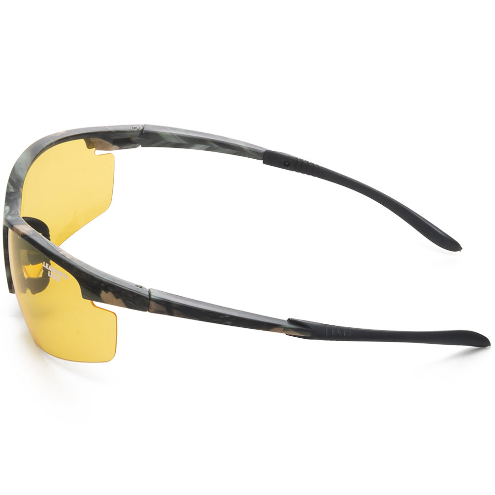 LEANDRO LIDO Power Sportowe okulary przeciwsłoneczne moro/żółty