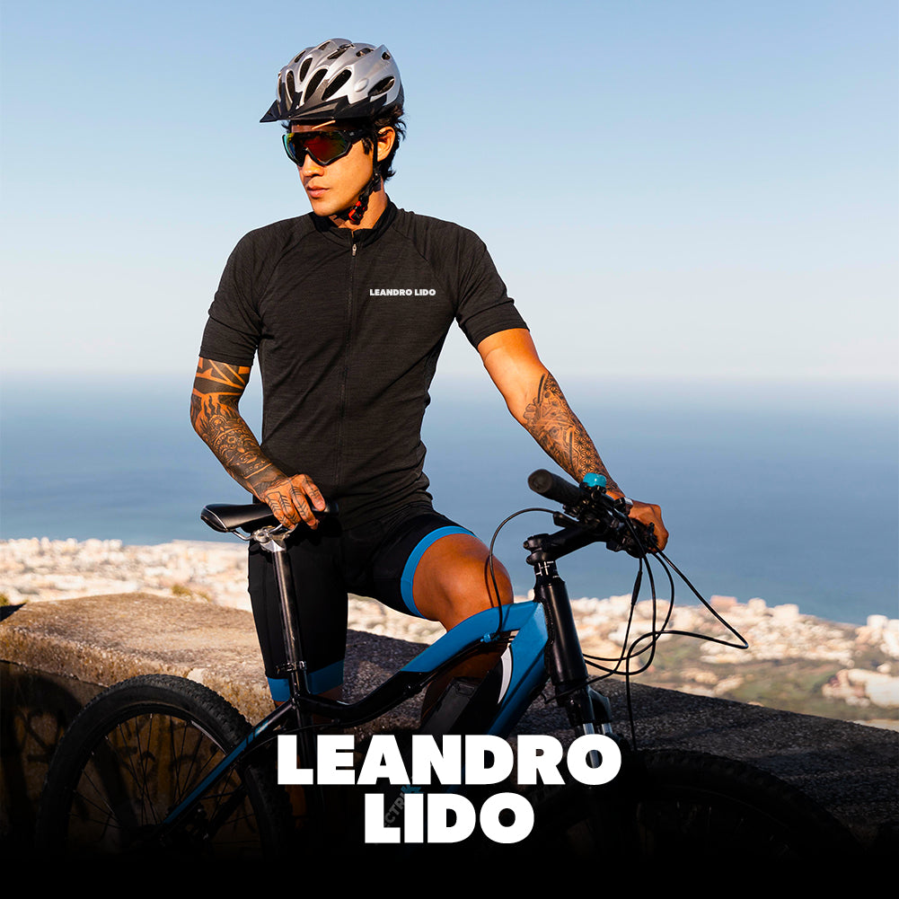 LEANDRO LIDO "Procida " Herren Radsport Langarm Trikot schwarz