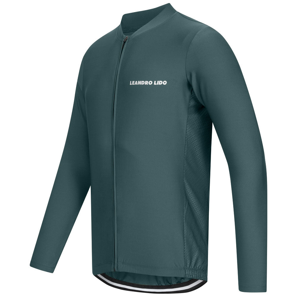 LEANDRO LIDO "Procida " Herren Radsport Langarm Trikot grün