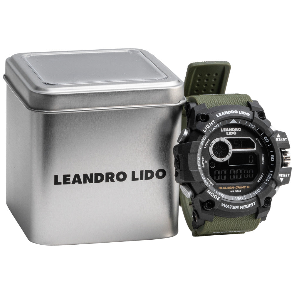 LEANDRO LIDO "Palermo" Unisex Zegarek sportowy ciemnozielony