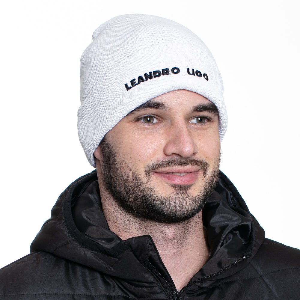 LEANDRO LIDO "Callata" Beanie Czapka zimowa biały