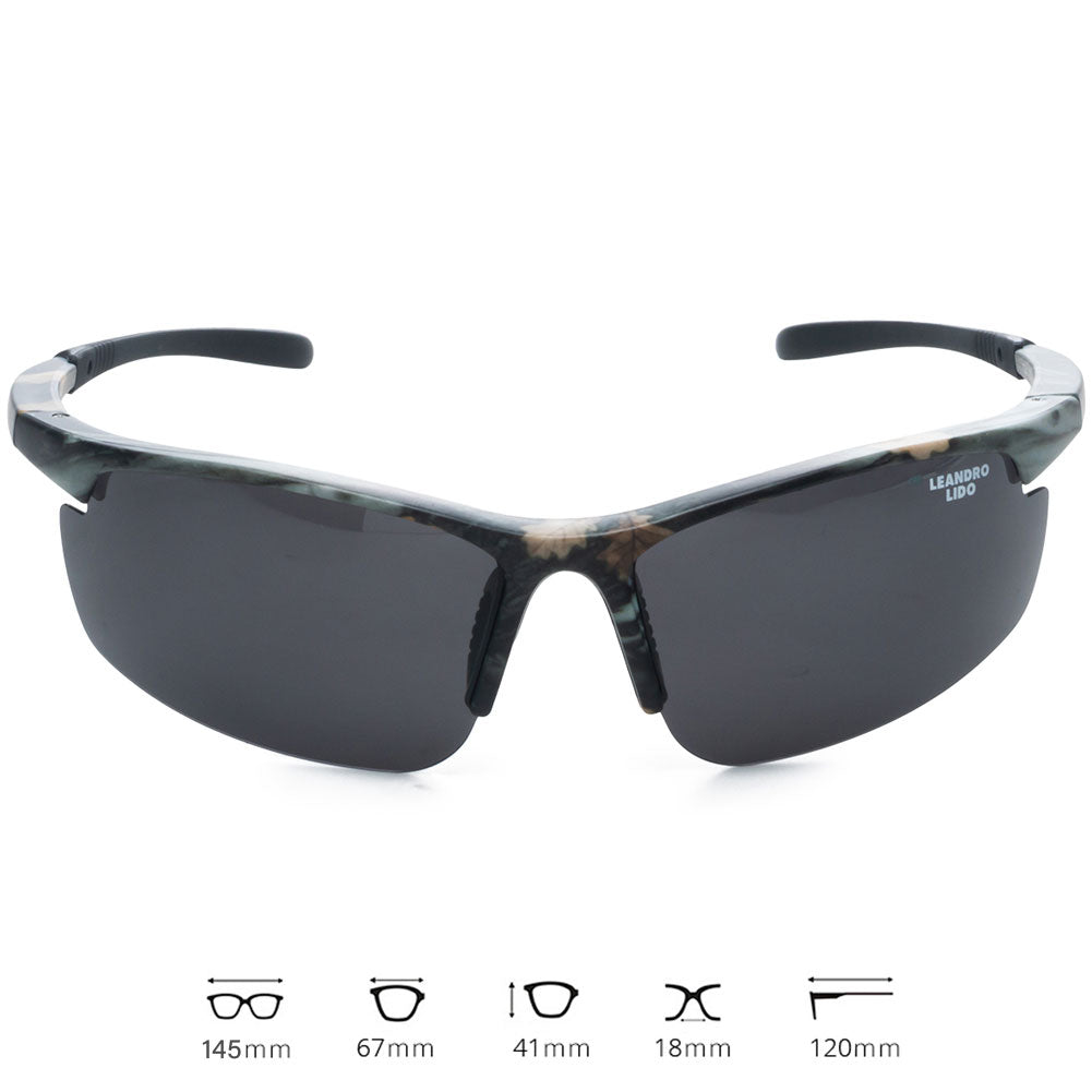 LEANDRO LIDO Power Sportowe okulary przeciwsłoneczne moro/czarny