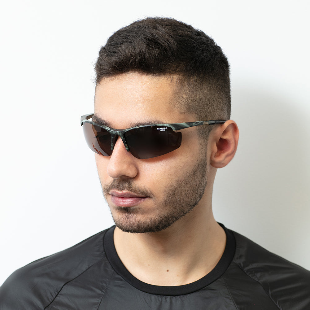 LEANDRO LIDO Power Sportowe okulary przeciwsłoneczne moro/brązowy