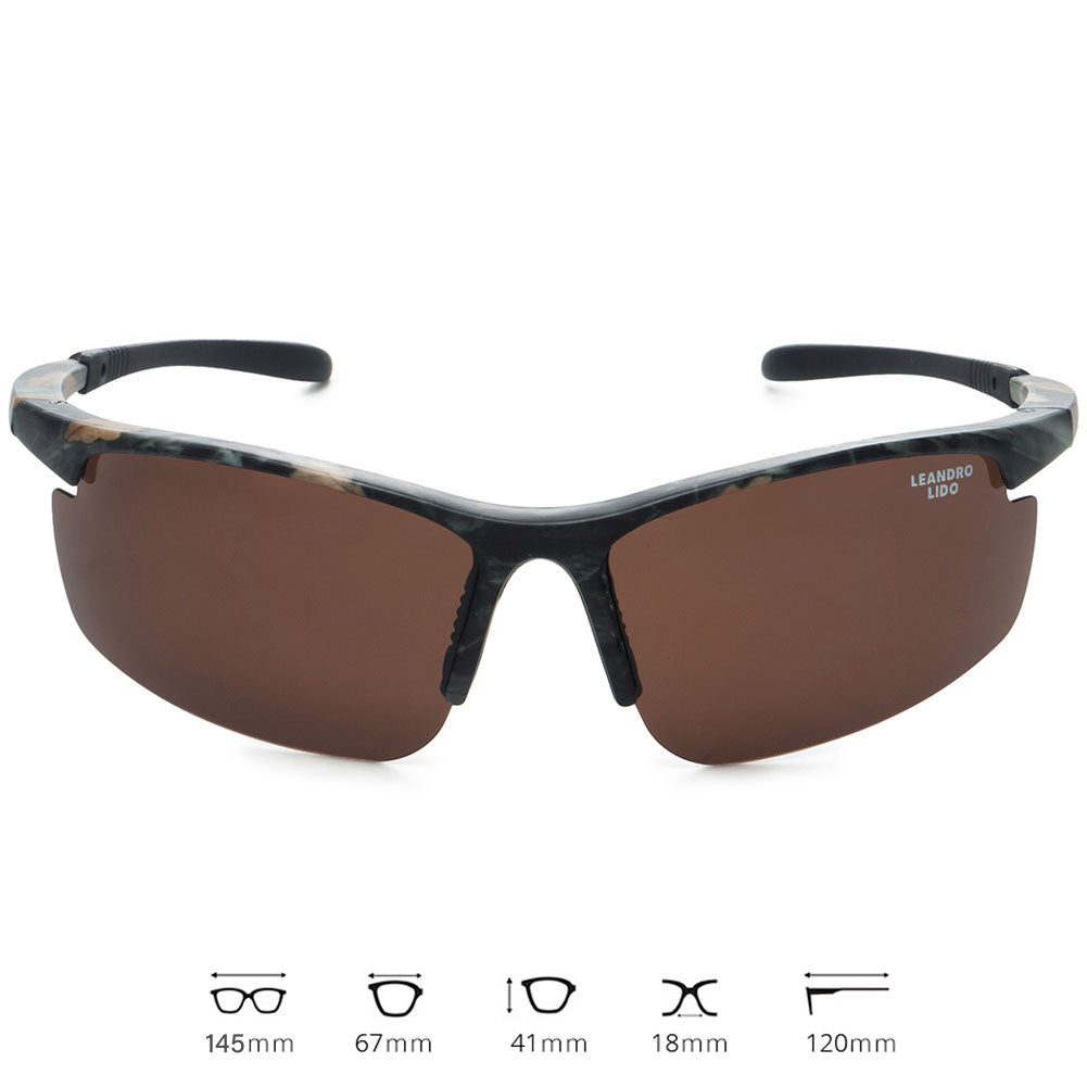 LEANDRO LIDO Power Sportowe okulary przeciwsłoneczne moro/brązowy