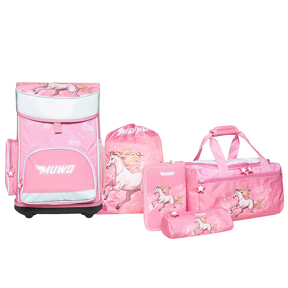 MUWO "Lil Horse" Kinder Schulranzen Set 5tlg.