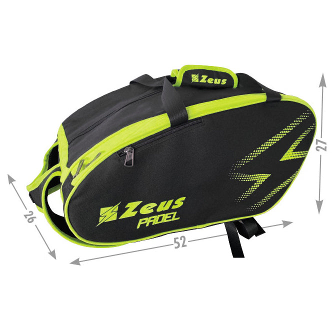 Zeus Padel Bag Padelschläger Tasche schwarz neongelb