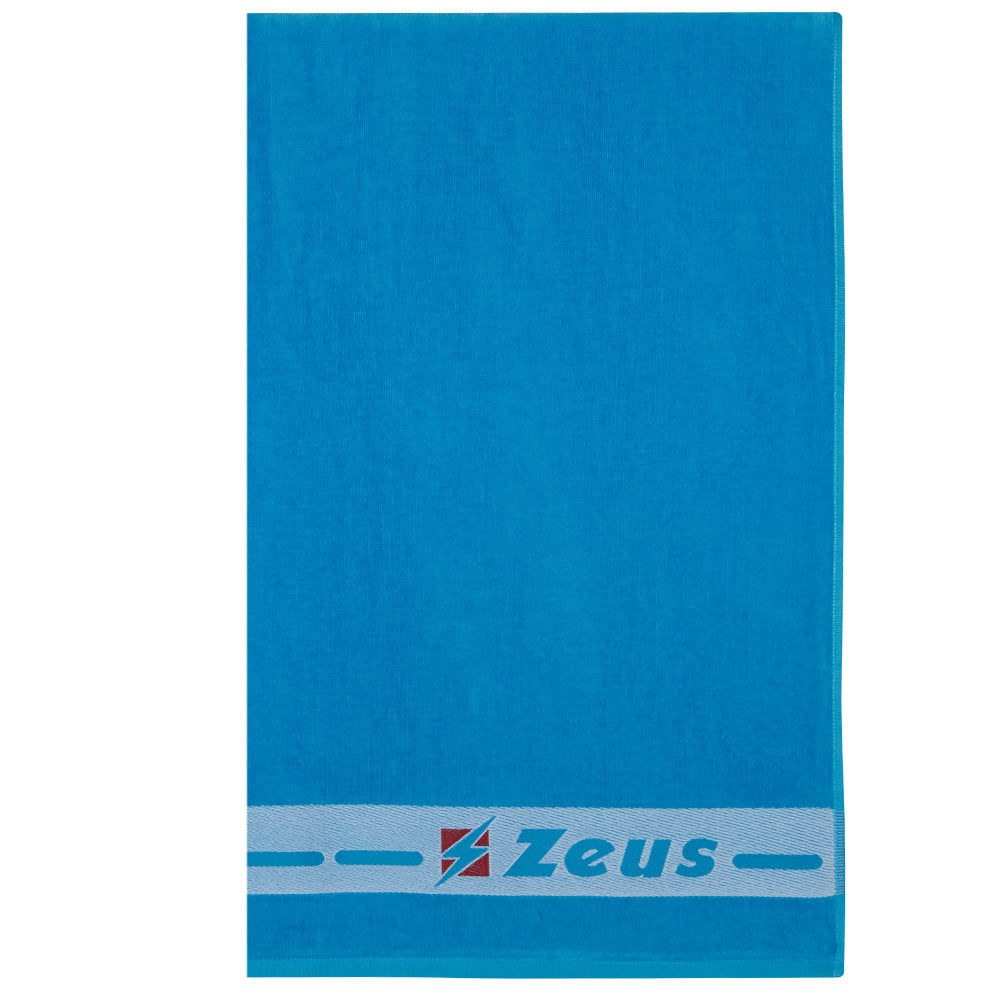 Zeus Plażowy ręcznik z bawełny 155 x 100 cm niebieski