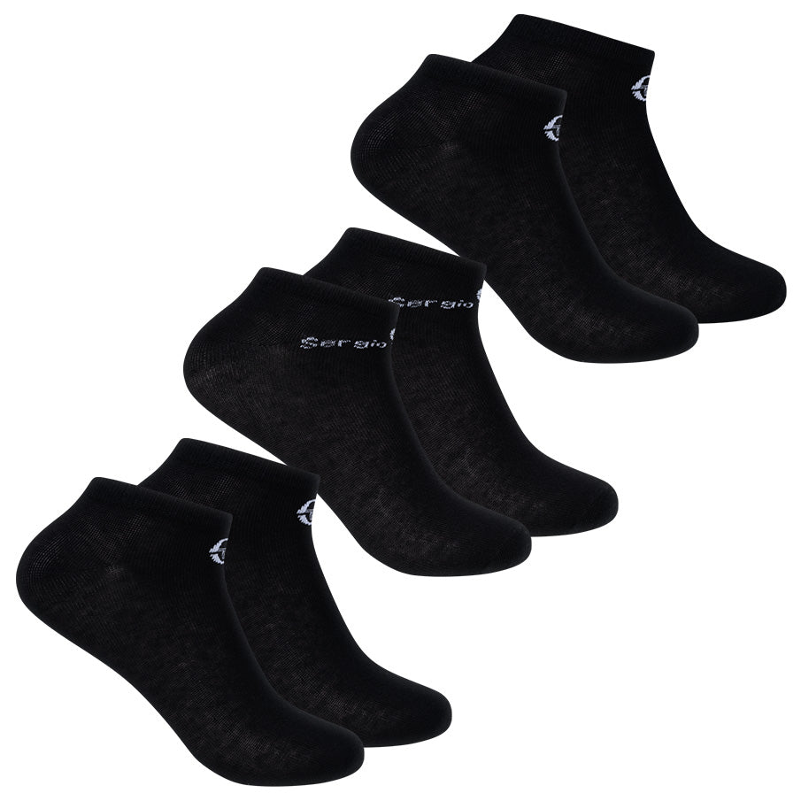 Sergio Tacchini Unisex Sneaker Socken 3 Paar schwarz SA14167139