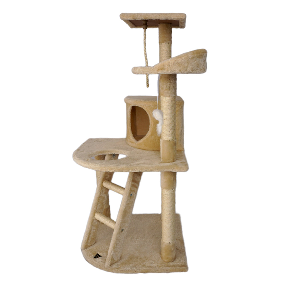 SPOCADO "Rovers" Kratzbaum für Katzen 120 x 55 x 55 cm beige
