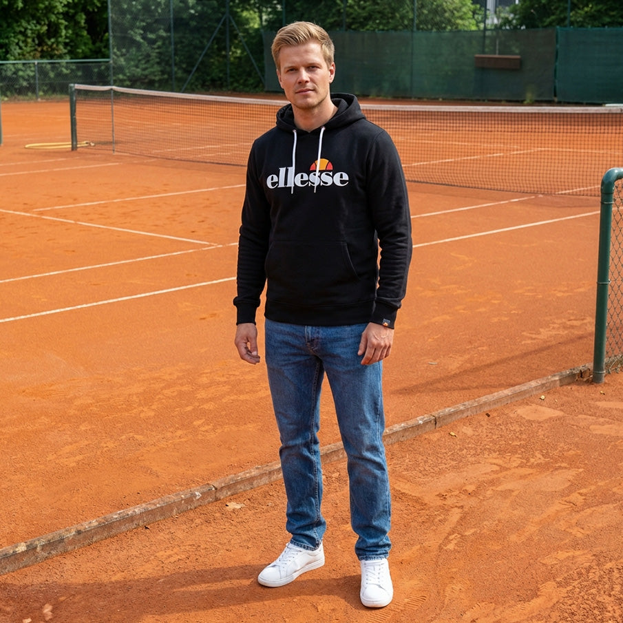 ellesse Monesiglio Hoody Herren Kapuzen Sweatshirt SOP23865-Black