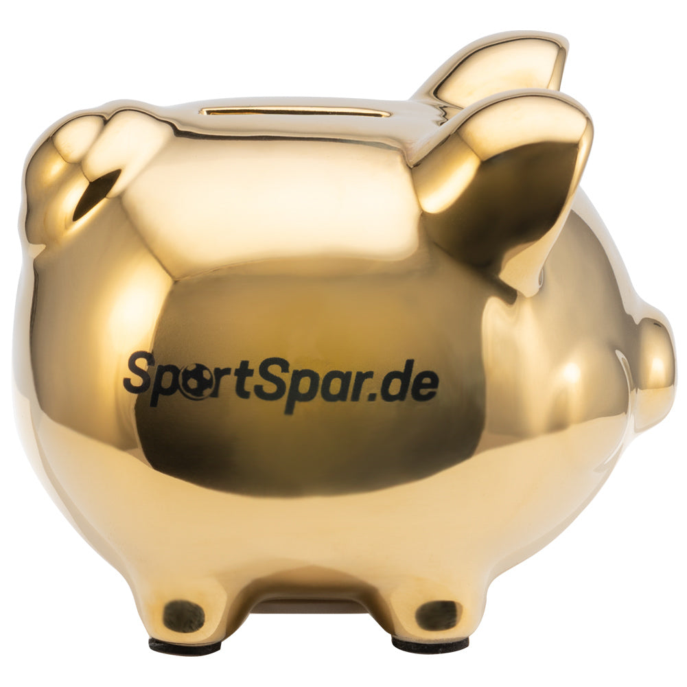 SportSpar.de "SparSau" Ceramiczna świnka skarbonka złoto