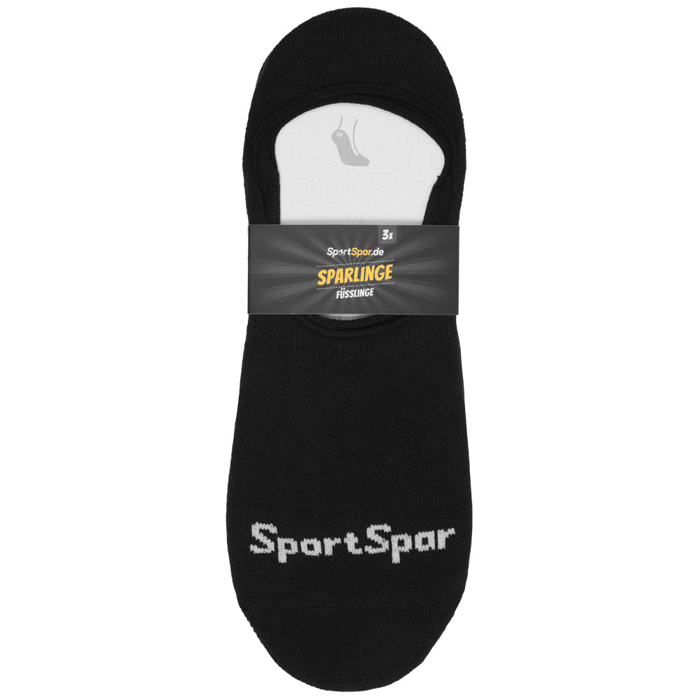 SportSpar.de "Sparlinge" Stopki Skarpety do sneakersów 3 pary czarny