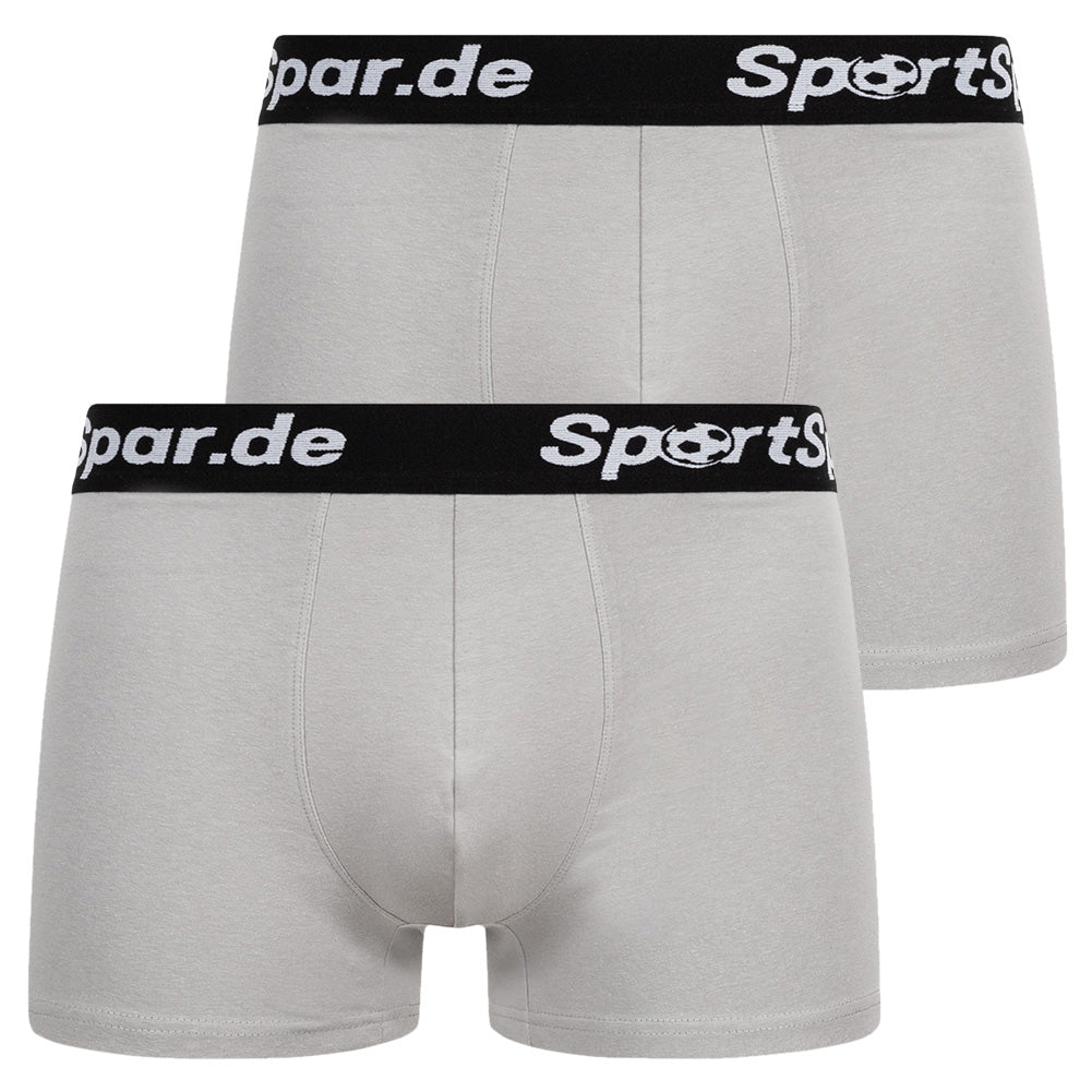 Sportspar.de Herren "Double Sparbuchse" Boxershorts 2er-Pack grau