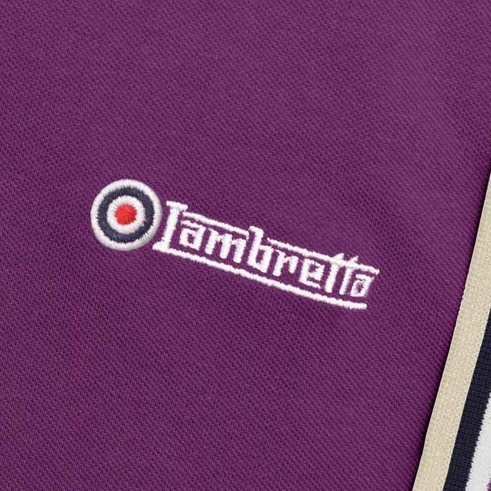 Lambretta Triple Tipped Herren Polo-Shirt SS1650-WB-WHT-NVY-C