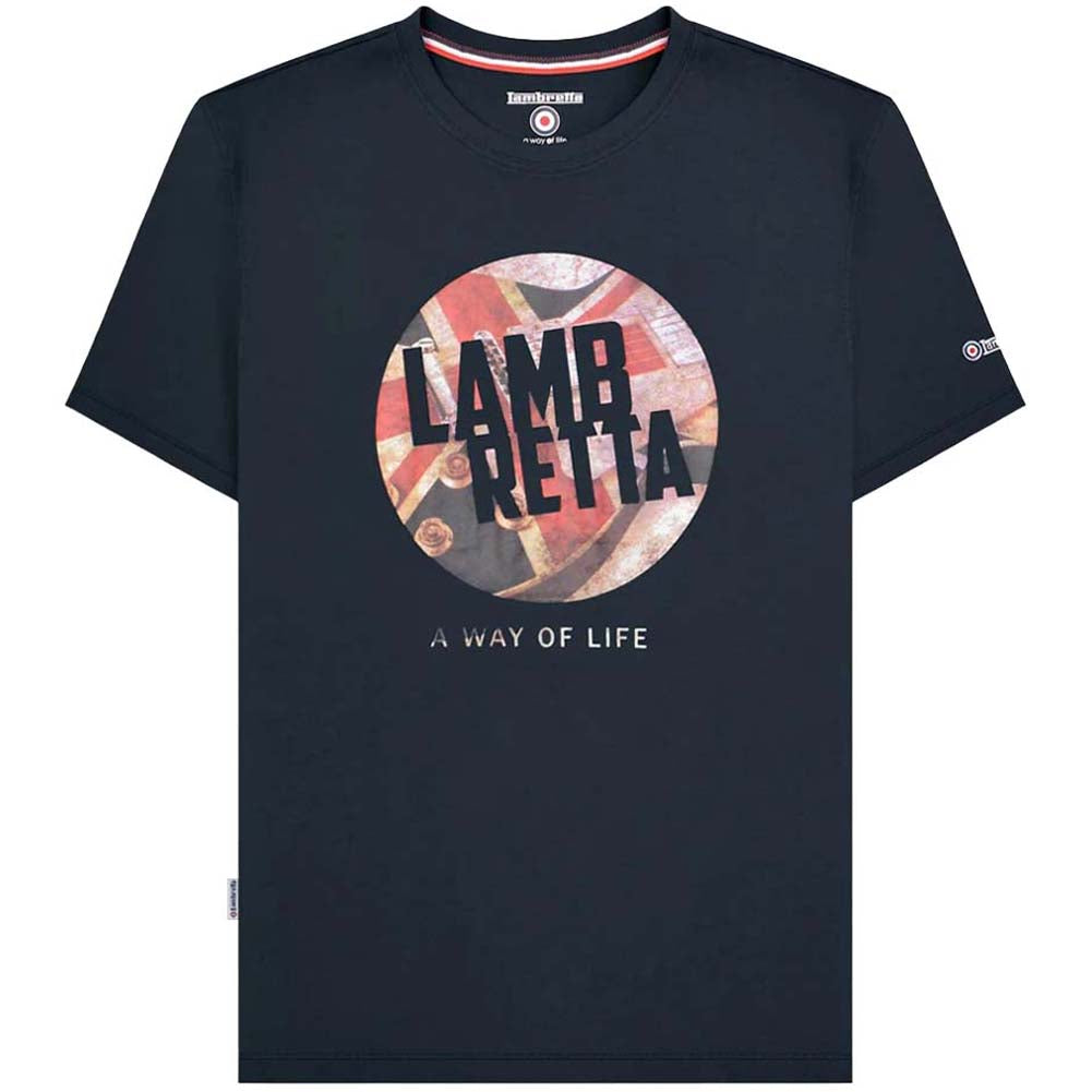 Lambretta Union Jack Guitar Herren T-Shirt SS6741-NAVY